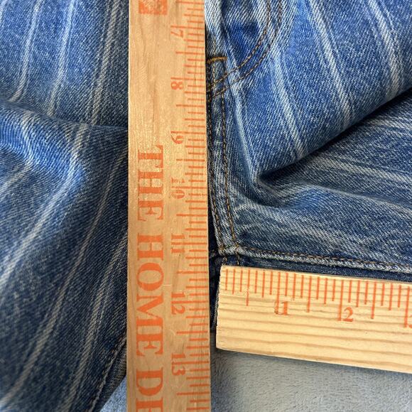 Levis 501 BIG E Conductor Pinstripe Jeans Womens 26x26 Straight Leg Button Fly - Picture 16 of 16